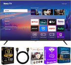 Roku 50-Inch Select Series 4K UHD Smart TV - HDR  Dolby Audio  Compatible with Alexa  Voice Remote  Bluetooth Mode  w/AUX HDMI Cable  CPS 1-Year Protection Plan + Streaming kit