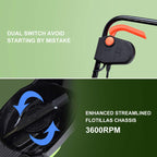 Goplus Lawn Mower, 13 Inch 2-in-1 Electric Lawn Mower with Grass Collection Bag, Folding Handle, Adjustable Cutting Height, Corded Push Lawn Mowers for Garden Yard, 12 Amp (Green)