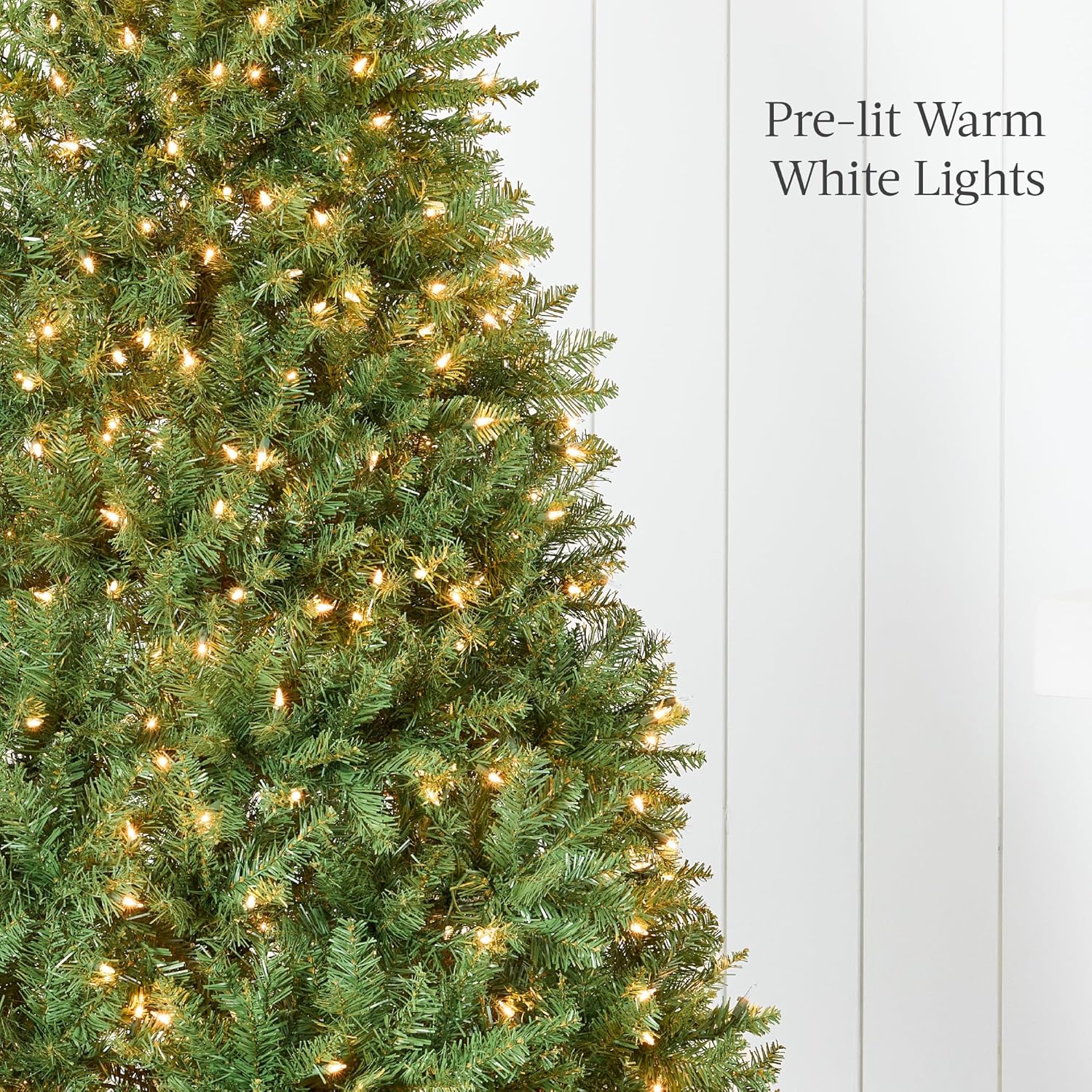 Best Choice Products Douglas Fir Christmas Tree, 7.5ft Pre-lit Artificial Full Fir Lighted Holiday Decoration w/Warm White Lights, Metal Stand