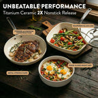 Gotham Steel Hammered 15Pcs Ceramic Cookware Set Nonstick, Induction Pots and Pans Set Non Stick with Bakeware Set & Steamer for Cooking, Non Toxic PFOA PFOS Free, Oven & Dishwasher Safe, Cream White