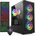 STGAubron Gaming PC Desktop Computer  Intel Core i7 up to 3.9GHz  Radeon RX 580 8G  16G RAM  512G SSD  WiFi 6  BT 5.0  RGB Fan x4  Windows 11 Home