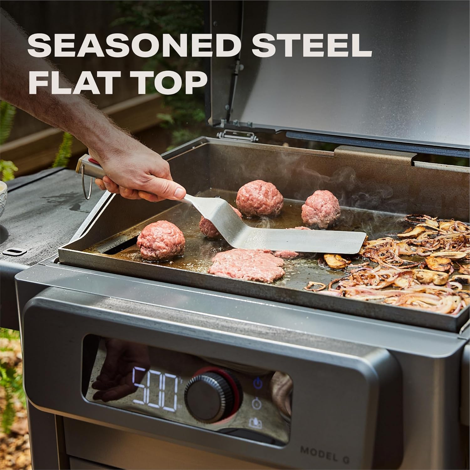 Current® Model G Griddle, Smart Electric Outdoor Flat Top BBQ Grill with 200°F to 600°F Range for Searing & Roasting, Digital Precision, Apartment-Friendly & Weather-Resistant