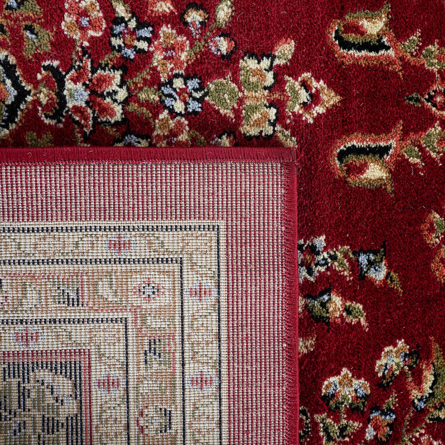 SAFAVIEH Area Rug 9x12 - Lyndhurst Collection - Large - Red & Black, Traditional Oriental Design, Non-Shedding & Easy to Clean, Ideal for Living Room, Bedroom, Dining Space (LNH331B)