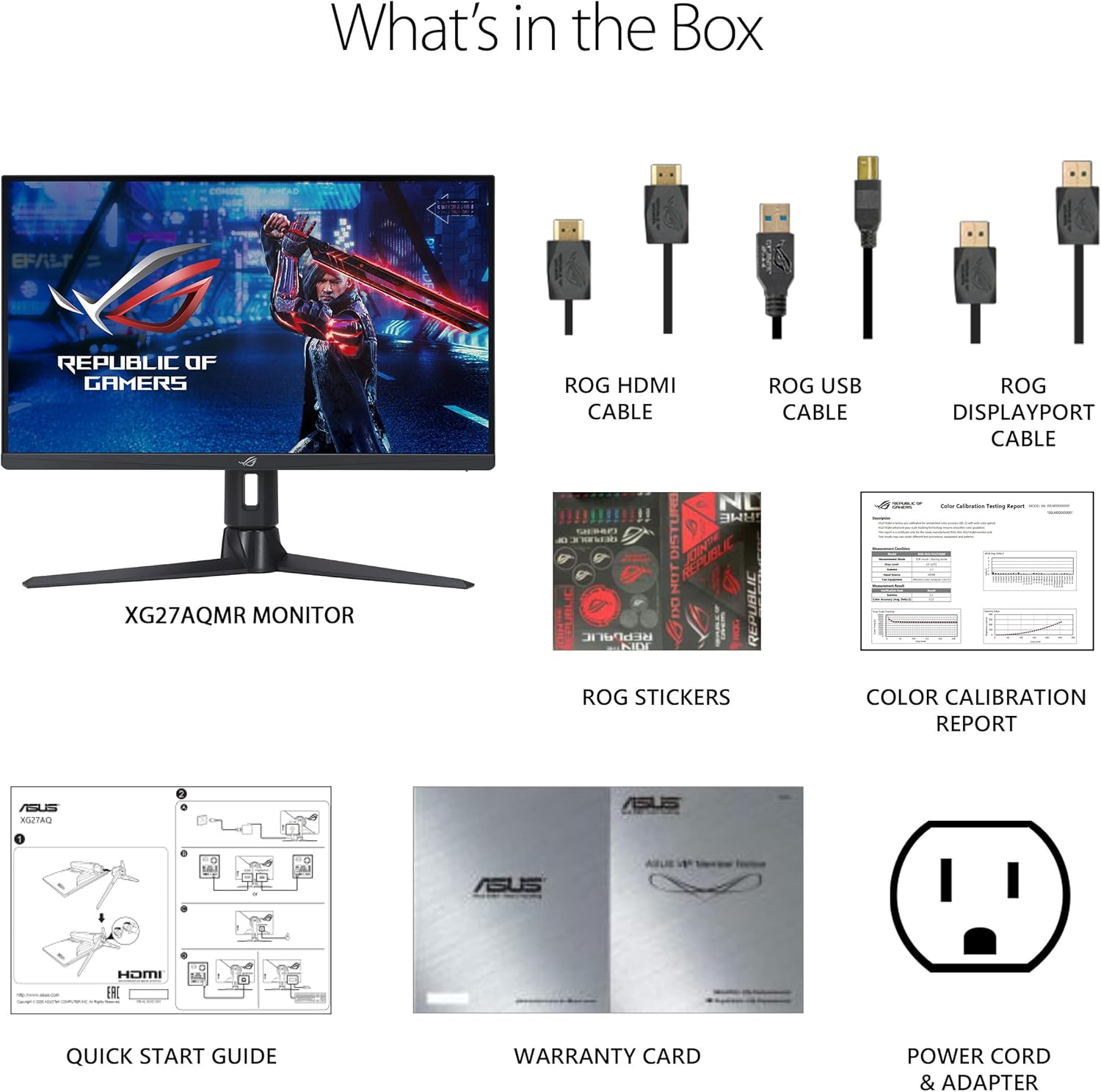 ASUS ROG Strix 27” 1440P Gaming Monitor (XG27AQMR) - 27”  QHD (2560 x 1440)  Fast IPS  300Hz  1ms  G-SYNC Compatible  FreeSync Premium Pro  Extreme Low Motion Blur Sync  DisplayPort  DisplayHDR 600