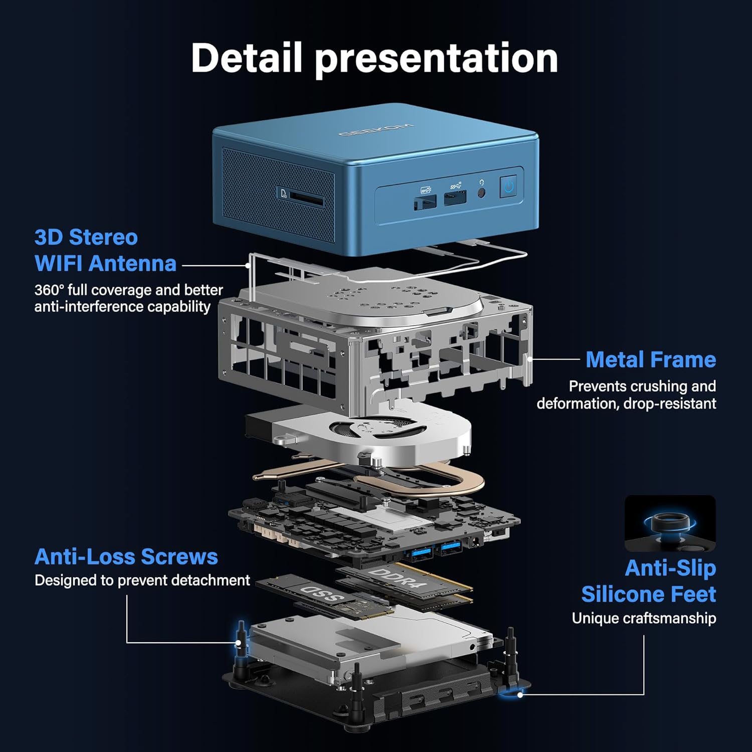 GEEKOM Mini PCBusiness Cost-Saving Star IT12(3-Year Coverage) with 12th Gen Intel i5-12450H Mini Computers 16 RAM/512GB SSD(Not LPDDR) Windows 11 Pro Desktop PC (Low-Power) Dual USB 4/8K(UHS-II)