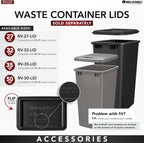 Rev-A-Shelf Steel Double Pullout Waste Container with Soft-Close, 35 Quart, Black - Sliding Garbage Bin System with Dual Trash Can for 18" Home Kitchen Base Cabinet, 53WC-1835SCDM-218