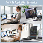 14" Triple Laptop Screen Extender  1080P FHD IPS Ultra-Slim Portable Dual Monitor for Laptop  USB C HDMI Plug-Play Monitor Extender for Triple Display for MacOS/Windows  Fits 13-17.3" Laptops