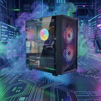 STGAubron Gaming PC Computer Desktop  Intel Core i5 up to 3.6G  Radeon RX 550  16G RAM  512G SSD  WiFi 6  BT 5.0  RGB Fan x2  Windows 11 Home
