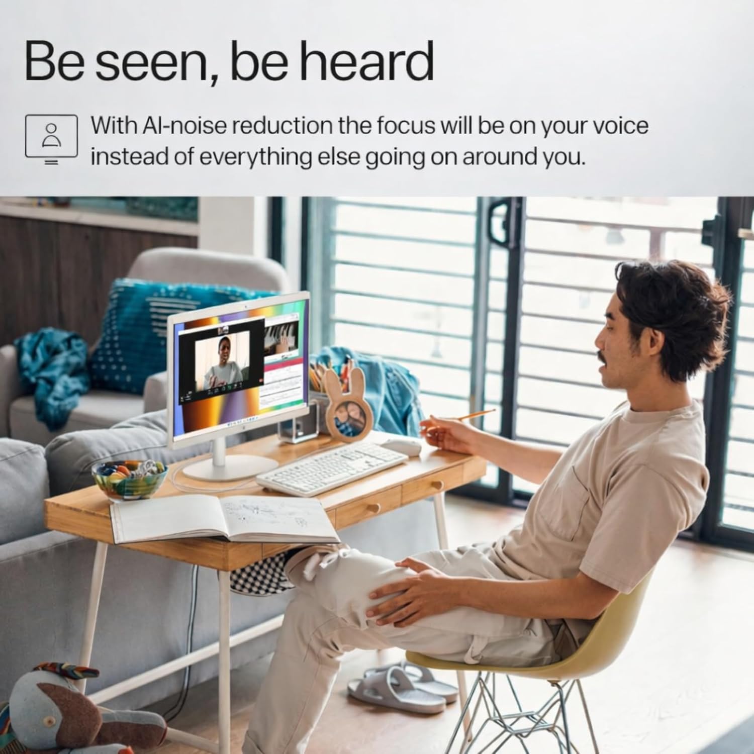 HP 22" FHD All-in-One Desktop Computer - Latest 13th Gen Intel Quad-Core - Office 365 for The Web - 8GB DDR5 RAM - 128GB UFS Storage - Wireless Earbuds - Keyboard and Mouse