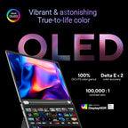 ASUS ZenScreen Duo OLED 360° Foldable Portable Monitor (MQ149CD) - Dual 14-inch  16:10  1920x1200  DisplayHDR400 True Black  100% DCI-P3  Delta
