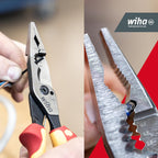 Wiha Multifunctional Pliers for Electricians 8-in-1 I Crimping, Stripping, Cutting, Gripping, Deburring, Bending, Screwing, Cutting Screws (45705)