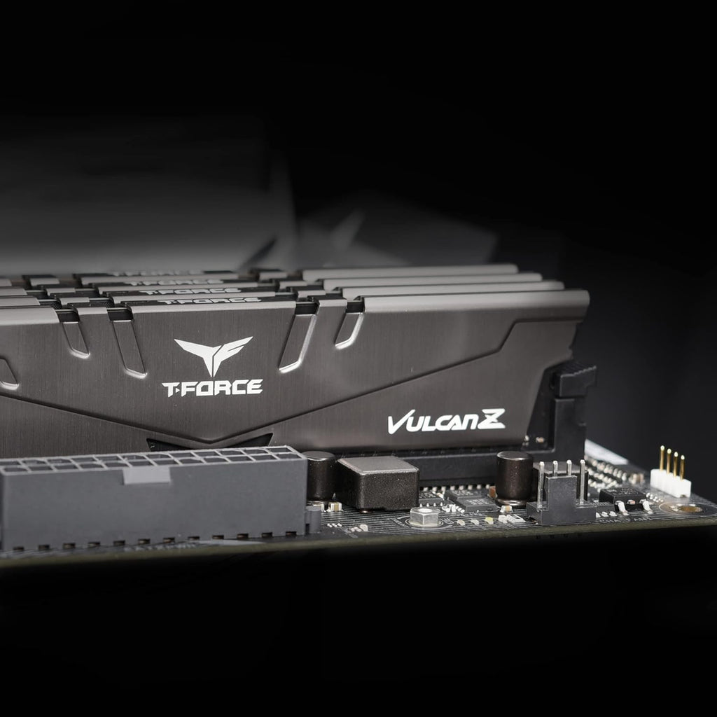TEAMGROUP T-Force Vulcan Z DDR4 DRAM 16GB Kit (2x8GB) 3200MHz Desktop Memory Module (PC4-25600) CL16 Ram (Gray) - TLZGD416G3200HC16FDC01