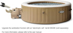 INTEX 28425EH PureSpa Bubble Massage Spa Set Outdoor Inflatable Portable Hot Tub  Includes Energy Efficient Spa Cover  Saltwater System Ready  4 Person  77in x 28in