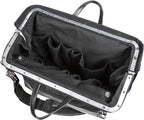 Klein Tools 510216SPBLK Tool Bag, Large 16-Inch Deluxe Canvas Tool Bag and Organizer with 13 Pockets and Shoulder Strap, Black