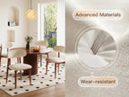 Wood Dining Chairs Set of 4, Modern Kitchen Chair, Upholstered Dining Chair with Ergonomic Backrest and Non-Slip Foot Pads, Farmhouse Dining Chairs Very Strong (Beige)