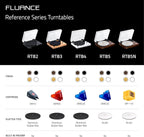 Fluance RT82 Reference High Fidelity Vinyl Turntable Record Player with Ortofon OM10 Cartridge  Speed Control Motor  High Mass MDF Wood Plinth  Vibration Isolation Feet - Piano Black