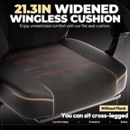 Dowinx PU Leather Gaming Chair with Footrest, Big and Tall Ergonomic Computer Chair with Lumbar Support, Wide Back Gamer Chair for Heavy People, Black