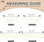 Arfntevss Stretch Sectional Couch Covers L Shaped Corner Sectional Sofa Cover Washable Jacquard Soft Fleece U Shape Sofa Slipcovers Anti Slip Furniture Protector for Dogs Pets (X-Large, Cream)