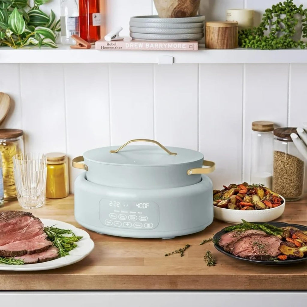 Multi-Cooker 6-Quart 10-in-1 Electric Multi Cooker, Digital Controls, Slow Cook, Steam, Sauté & Rice, Oven-Safe Nonstick Pot