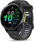 Garmin® Forerunner® 970  Premium GPS Running and Triathlon Smartwatch  AMOLED Display  Built-in LED Flashlight  Carbon Gray DLC Titanium with Black Case and Translucent Whitestone Band