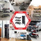 Olympia Tools 410-007 Pack-N-Roll 150 lbs Folding Collapsible Service Cart, Black/Red