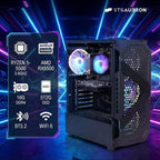 STGAubron Gaming PC Desktop Computer  AMD Ryzen 5 5500 up to 4.2G  Radeon RX 6500 4G  16GB DDR4  512GB SSD  WiFi 6  BT 5.2  RGB Fan x4  Windows 11 Home
