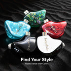 Tipsy M3 Professional IEM for Musicians  2BA + 1DD Drivers  36dB PNC  IPX5  Acoustic-Runway™ Technology  Skin-Friendly Resin  Detachable 0.78mm 2-pin Cable (No Mic  Green)
