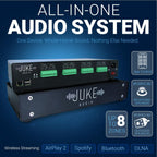 Juke-8: 8 Zone Multi-Room Amplifier | Built-in Music Streaming & Wireless App Control | Supports 8 Audio Sources Simultaneously | Whole Home Audio System | Airplay 2, Spotify Connect, Bluetooth