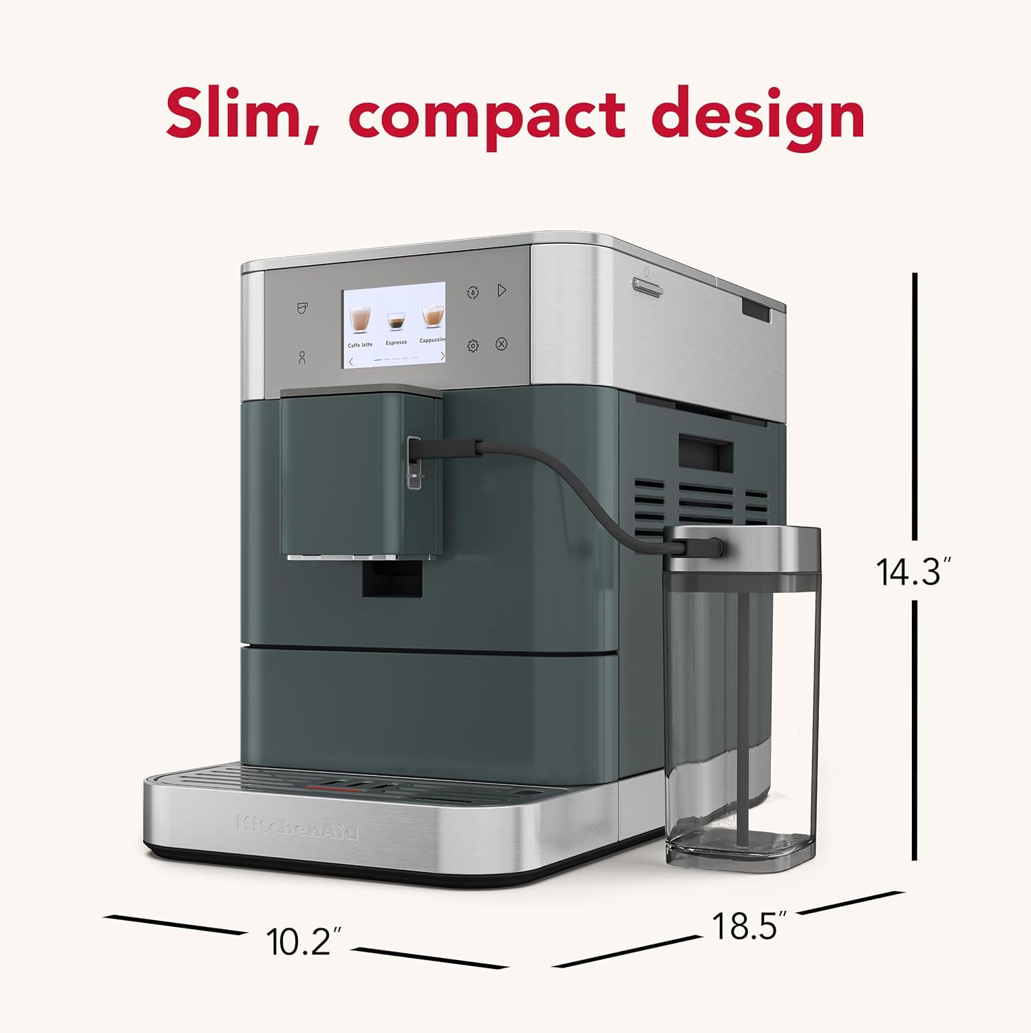 KitchenAid Fully Automatic Espresso Machine KF7 with Milk Attachment, KES8557JP, Juniper