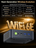 GMKtec M6 Ultra Gaming Mini PC Ryzen 7640HS (Upgraded 6600H/ 6800U)  16GB RAM DDR5 1TB SSD Dual NIC LAN 2.5GbE Desktop Computers Office Home  Triple 4K Display  WiFi 6  USB4  BT 5.2  DP  HDMI 2.0