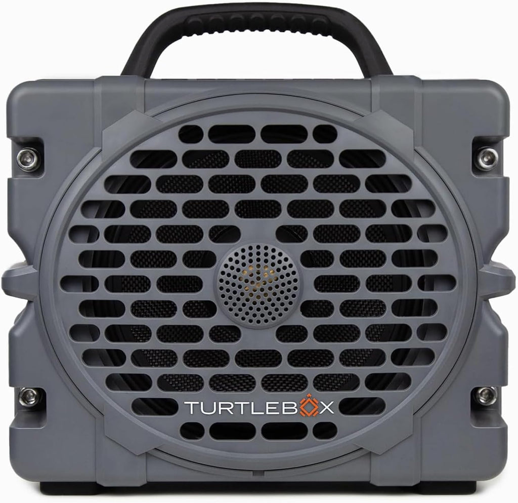 Turtlebox Grande: Loud! Outdoor Portable Bluetooth 5.4 Speaker | Rugged  Waterproof  Ultra-Portable | Plays to 126db  Deep Bass  Shockproof  Unlimited Pairing for Full Stereo Experience  Gray