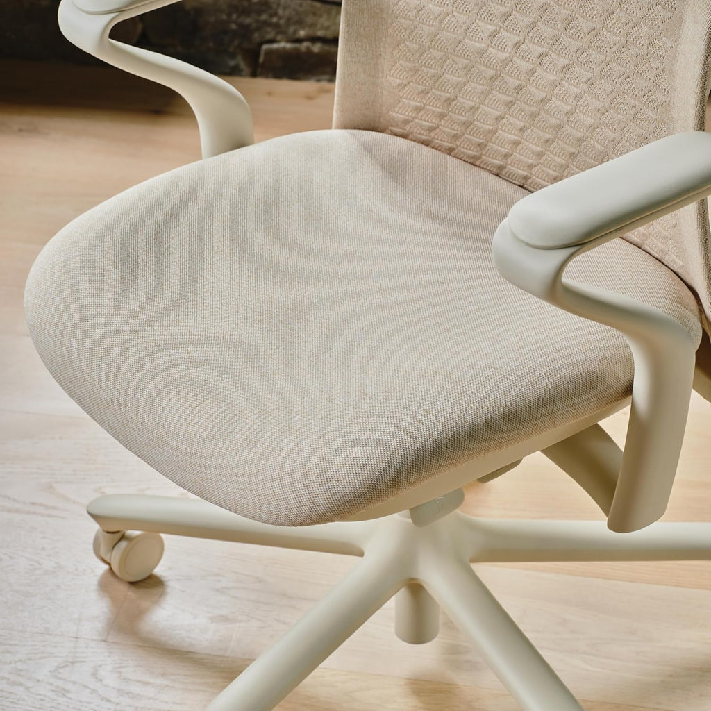 Branch Verve Chair - High Performance Executive Office Chair with Contoured Back and Adjustable Lumbar Support - High Density Foam Cushion and 3D Knit Back - Fits 5' to 6', Up to 275 lbs, Wheat