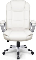 OFIKA Home Office Chair, 400LBS Big and Tall Chair Heavy Duty Design, Ergonomic High Back Cushion Lumbar Back Support, Computer Desk Chair, Adjustable Executive Leather Chair with Armrest