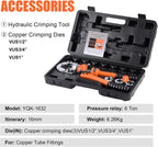 HZLZRZ Propress Tool for Copper Pipe, Hydraulic Tool Dies Jaw 1/2", 3/4", 1", Pro Press Crimper Tool Suitable for Pressing Copper Pipe of Water Heating Crimper Tool
