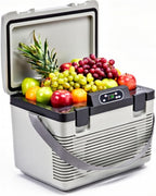 advwin 12V Car Refrigerator Portable Electric Cooler/Warmer with 12 Volt DC &110V AC, Thermoelectric Fridge Plug in Cooler for Car, Vehicle, Travel, Camping, Outdoor (20L)