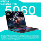 acer Nitro V 16S Gaming Laptop 16" WUXGA IPS 180Hz Intel 10-core Core 7 240H (Beats Ultra 7 268V) 32GB RAM 1TB SSD GeForce RTX 5060 DLSS4 GDDR7 (Up to 572 AI Tops) 4-Zone RGB Backlit Win11 ICP Hub