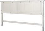 OSP Home Furnishings Farmhouse Basics King Headboard Only, Rustic White Finish