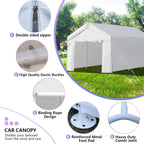 LVUYOYO Carport, 10'x20' Heavy Duty Car Canopy, Outdoor Portable Carport with Removable Sidewalls, All Weather Garage Tent for Car, Truck, Boat, Party