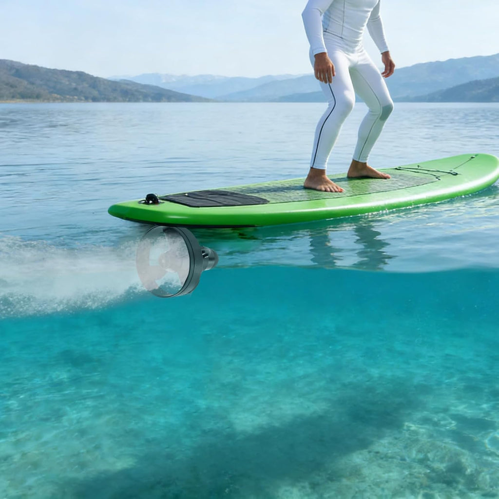 12v Paddle Board Electric Motorized Fin, 288w Sup Motor Electric Fin, Paddle Board Motor Propeller with Button Control, Rechargeable Surfboard & Kayak Thruster Kit, Battery Not Include