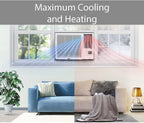 LG 18,000 BTU Window Air Conditioner with Heat, 230/208V, Cools 1,000 Sq.Ft. for Bedroom, Living Room, Basement, Apartment, with Remote, 2 Speeds, 24-Hour Timer, White