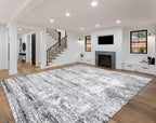 Keen Home Design Area Rugs - 12x15 Non-Shedding, Abstract Rugs for Kitchen, Living Room, Bedroom, Dining Room, Entryway - Size: 12' x 15', Abstract Cream/Grey