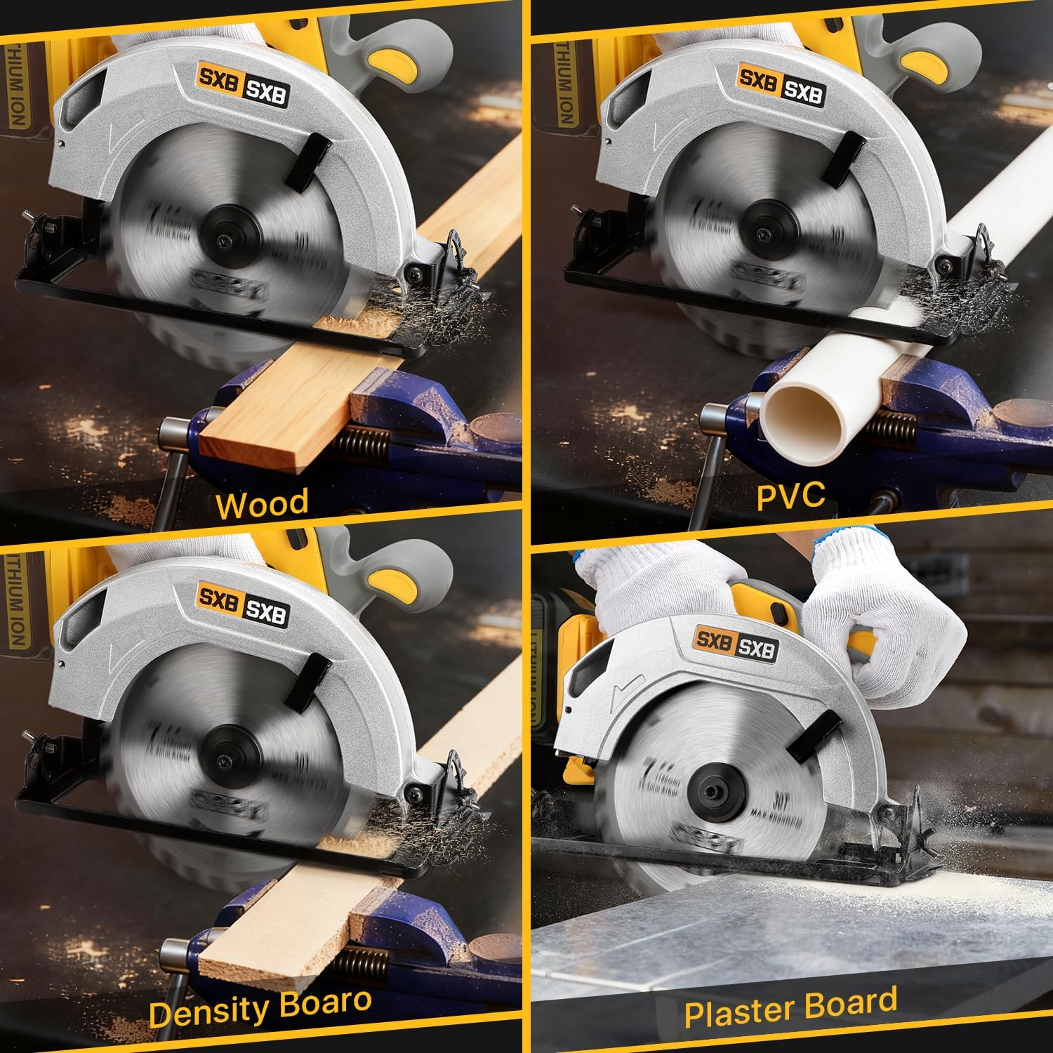 Circular Saw for De-Walt 20V Max Battery, 7-Inch Brushless Cordless Circular Saw, 8000 RPM, 0-45° Bevel, Power Tool for Wood PVC Cutting (Battery Not Included)