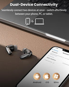 TOZO NC20 Pro Active Noise Cancelling Wireless Earbuds with Smart Touch Screen, LDAC Hi-Res Audio, Stereo Bass, 6 Mics AI Call Ear Buds, 80H Playtime, IPX8 Waterproof, 32 EQ via App, Wireless Charging