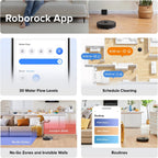 roborock Q7 Max Robot Vacuum and Mop, 30-Level Adjustable Water Flow, 4200Pa Suction, PreciSense LiDAR Navigation, No-Go Zone, No-Mop Zone, 3D Mapping, App & Voice Control, Ideal for Pet Hair