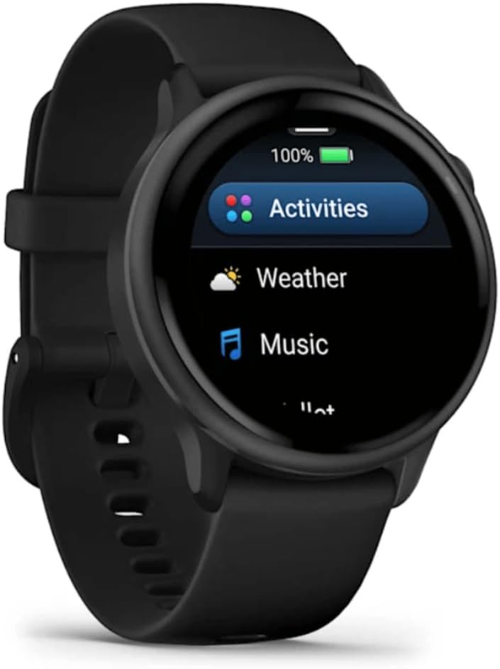 Garmin vívoactive® 6  Health and Fitness GPS Smartwatch  AMOLED Display  Up to 11 Days of Battery  Slate with Black Band