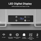 BODEGA BODEGACOOLER 12 Volt Car Refrigerator, 18 Quart Portable Freezer, Car Fridge -4℉-68℉, Compressor Electric Cooler 12/24V DC100-240 Volt AC for Outdoor RV Camping Travel Vehicles Home Use, Black
