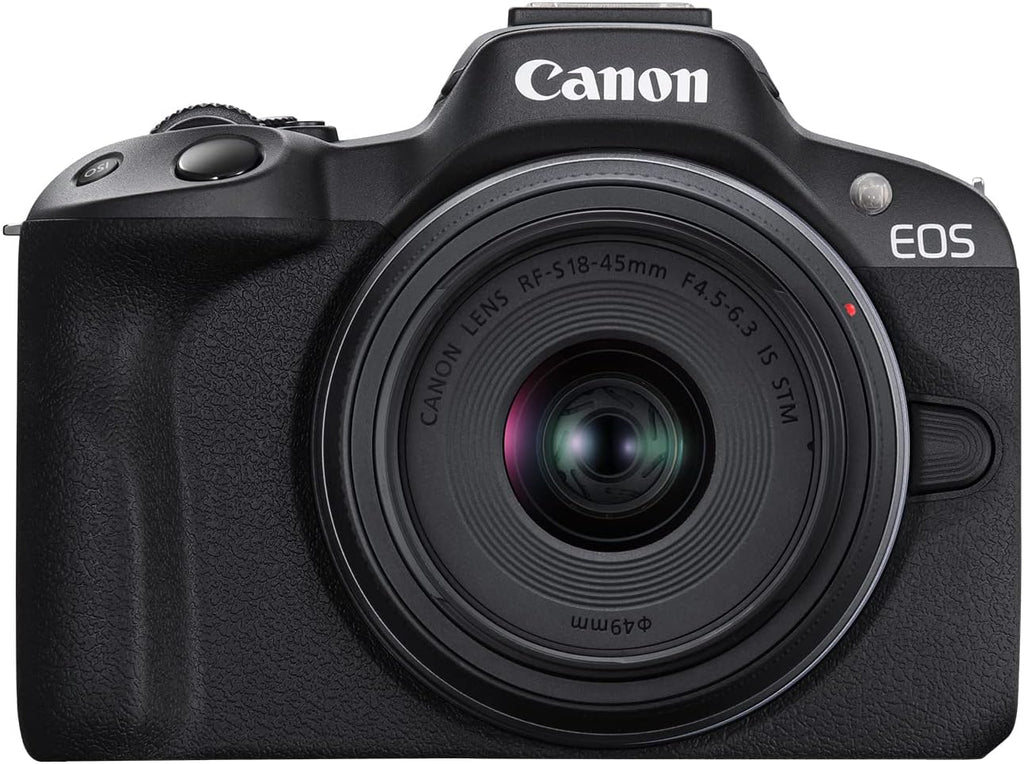 Canon EOS R50 Mirrorless Camera RF-S18-45mm F4.5-6.3 is STM Lens Kit  24.2 Megapixel CMOS (APS-C) Sensor  4K Video  Hybrid Camera  Photo and Video  Vlogging  Content Creator  RF Mount  Black