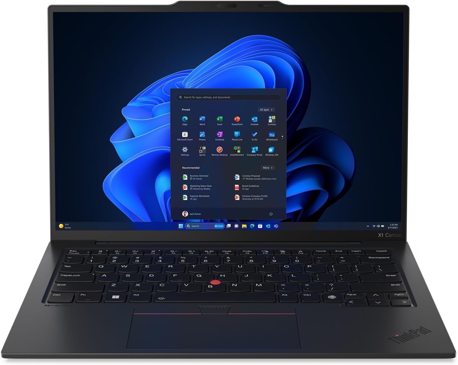 Lenovo ThinkPad X1 Carbon Gen 13 Aura Edition  Intel Ultra 7 258V (Beats U7 165)  14" 2.8K (2880 x 1800)  OLED  32GB DDR5  2TB SSD Gen 5  1080p IR Camera  WiFi 7.0  Win 11 Pro - Black
