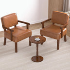Accent Chair, PU Leather Living Room Chairs Oversize with Soft Seat and Armrests for Living Room Dinning Room Bedroom Reading Room Waiting Room