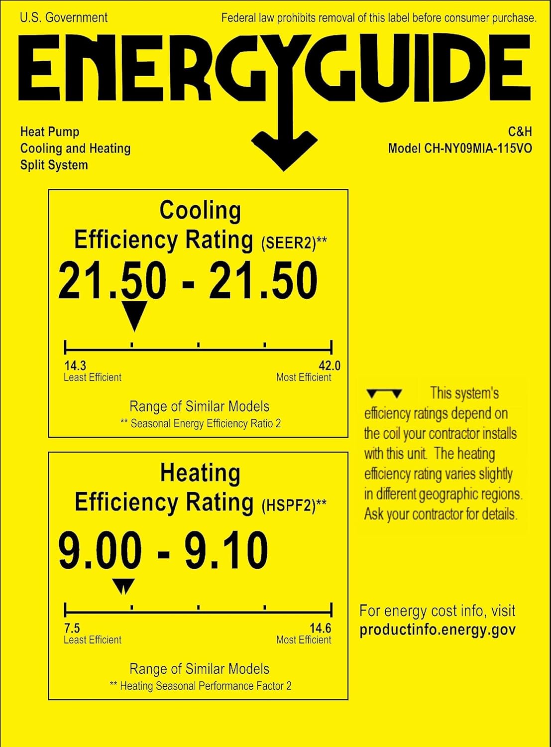 Cooper & Hunter 9,000 BTU 115V Single Zone Wall Mount Ductless Mini Split Air Conditioner & Heat Pump – 21.5 SEER2 – 16FT Installation Kit – R-410A Refrigerant Pre-Charged – Inverter